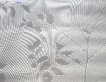 Beyaz Krem Dallı Parlak Ucuz Duvar Kağıdı 54248