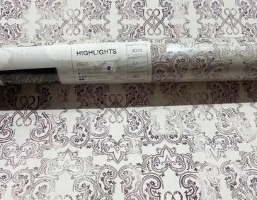 Beyaz Mor Desen Ucuz Duvar Kağıdı 3015