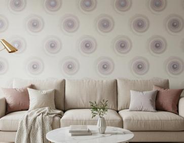 Beyaz Yuvarlak Desen Ucuz Duvar Kağıdı 828606