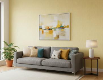 Çizgi Desen Sarı Ucuz Duvar Kağıdı 7716862