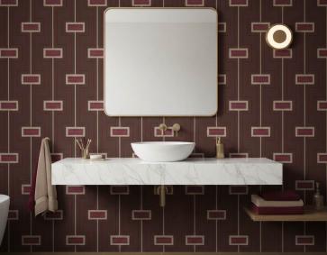 Geometrik Kare Desen Ucuz Duvar Kağıdı 758009