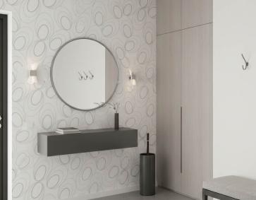 Gri Beyaz Desenli Ucuz Duvar Kağıdı 53613