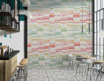 İngilizce Ülkeler Renkli 16 M2 Duvar Kağıdı 81681