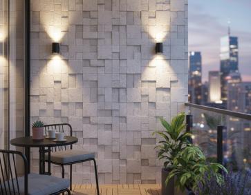 Kare Gri Taş Desen Duvar Kağıdı 16M2 - 6755-1