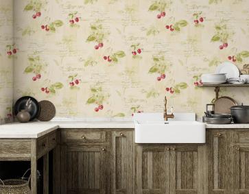 Kiraz Desen Ucuz Duvar Kağıdı 53122