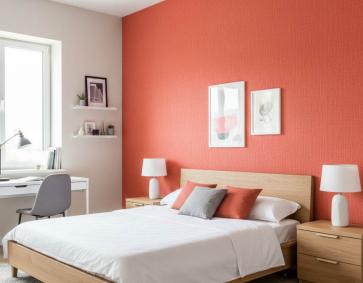 Kırmızı Çizgili Ucuz Duvar Kağıdı 54249