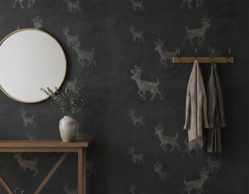 Koyu Zemin Geyik Detay Duvar Kağıdı 3005