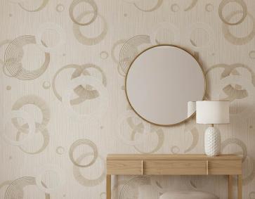 Krem Kahverengi Geometrik Desen Ucuz  Duvar Kağıdı 531602