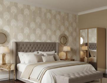 Krem Zemin Çiçek Tasarım Duvar Kağıdı 111029