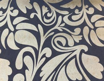 Lacivert Eskitme Gümüş Dokulu Duvar Kağıdı 761405