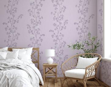 Lila Çiçek Desen 16 M2 Duvar Kağıdı 771023