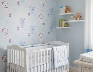 Mavi Ayıcıklı Çocuk Odası 16 M2 Duvar Kağıdı 3007-1