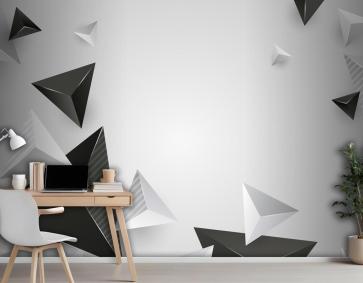 Gerçekçi Çokgen Arka Plan Ofis Duvar Kağıdı 