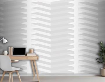 Geometrik Desen Arka Plan Beyaz Minimal 3D Tasarım Ofis Duvar Kağıdı