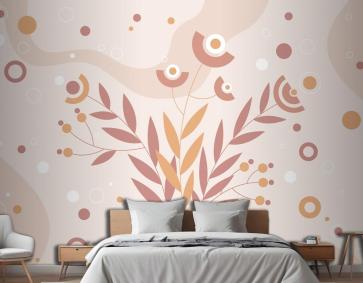 Elle Çizilmiş Pişmiş Toprak Arka Plan Yatak Odası Duvar Kağıdı