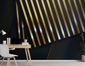 Altın Detaylarla Koyu Kağıt Katmanları Arka Plan Ofis Duvar Kağıdı