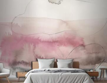 Yumuşak Suluboya Sıçrama Lekesi Arka Plan Yatak Odası Duvar Kağıdı