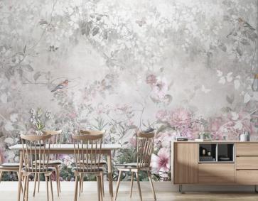 Pembe Çiçekler Duvar Kağıdı 