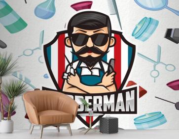 Barberman Erkek Kuaför Duvar Kağıdı