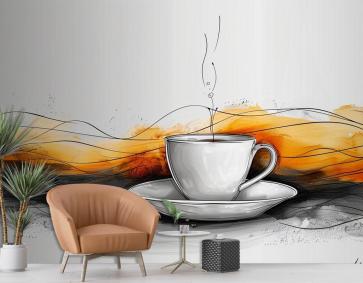 Bir Fincan Kahve Cafe Duvar Kağıdı