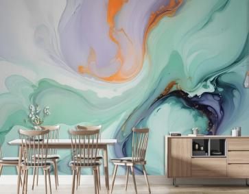 Renkli Mermer Duvar Kağıdı 