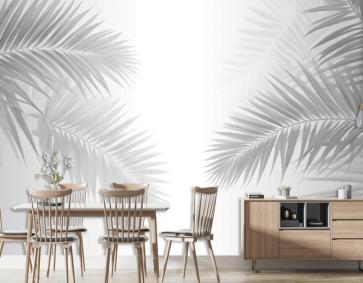 Koyu Tropikal Yaprak Duvar Kağıdı 