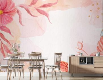 El Boyalı Çiçekler Arka Plan Duvar Kağıdı 