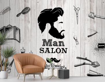 Krem Arka Plan Berber Aletleri Duvar Kağıdı