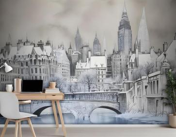 Londra Kömür Çizim Şehir Duvar Kağıdı 