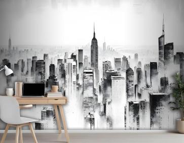 Tek Renkli Kömür Şehir Duvar Kağıdı