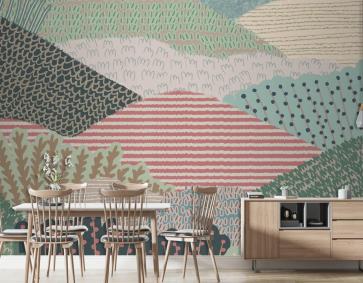 Soyut Manzara Vintage Duvar Kağıdı