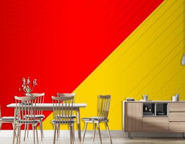 Sunburst Soyut Arka Plan Sarı Kırmızı Duvar Kağıdı