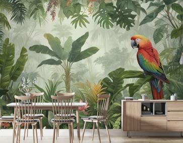 Tropikal Orman Bitkileri Duvar Kağıdı 