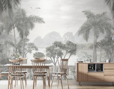 Tropikal Duvar Kağıdı Ağaçlar Ve Dallar Duvar Kağıdı