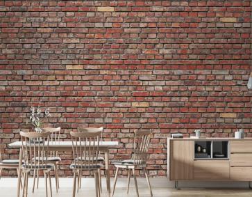 Tuğla Dokusu Taş Desenli Duvar Kağıdı