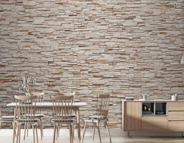 Tuğla Duvar Taş Desenli Duvar Kağıdı