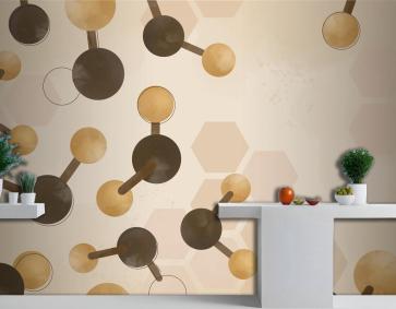 Vintage Bilim Arka Plan Mutfak Duvar Kağıdı 