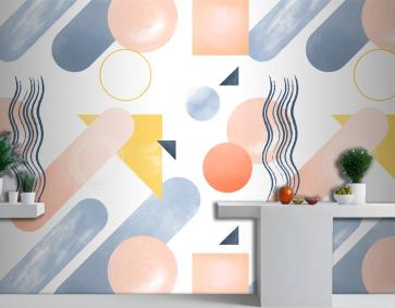 Suluboya Soyut Tasarım Mutfak Duvar Kağıdı 