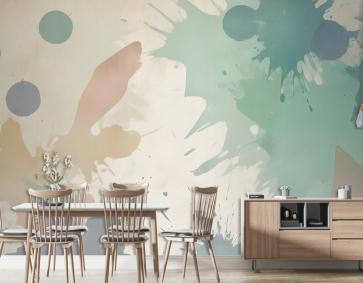 Suluboya Soyut Çiçekler Duvar Kağıdı