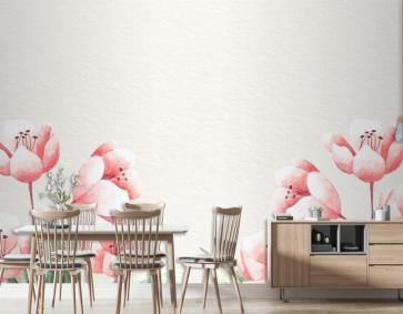 Yumuşak Renklerle Suluboya Çiçek Arka Plan Duvar Kağıdı