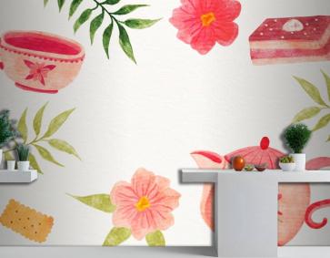 Suluboya Uluslararası Çay Günü Mutfak Mutfak Duvar Kağıdı