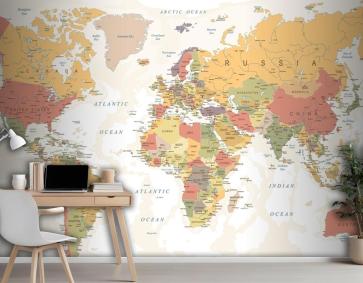 Dünya Haritası İsimleri Duvar Kağıdı