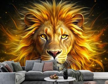 Altın Yeleli Aslan Duvar Kağıdı