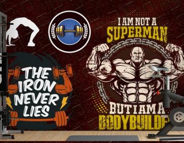 Ben Süperman Değilim Yazılı Fitness Duvar Kağıdı