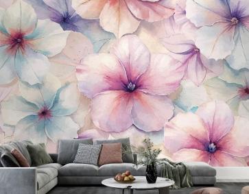 Büyüleyici Petunya Suluboya Arka Plan Duvar Kağıdı 