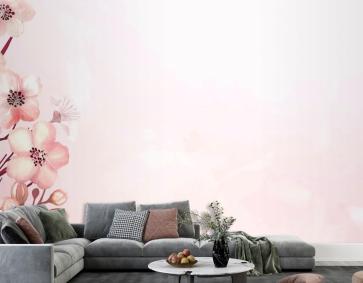 Kiraz Çiçeği Çerçeve Duvar Kağıdı