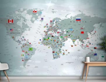 Eğitim Dünya Haritası Duvar Kağıdı