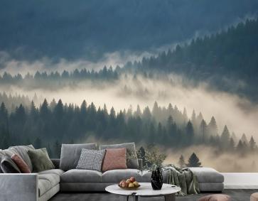 Sisli Çam Ormanı Manzara Duvar Kağıdı 