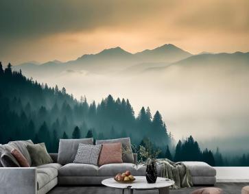Puslu Dağ Manzaralı Duvar Kağıdı 