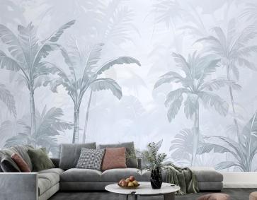 Tek Renkli Antik Orman Manzarası Duvar Kağıdı 